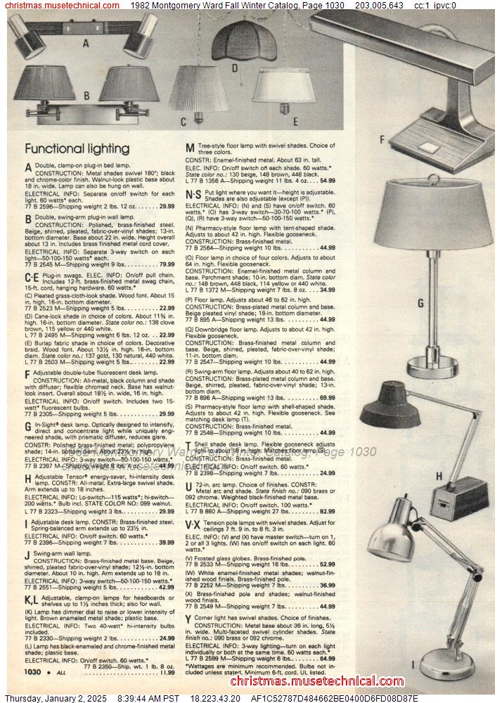 1982 Montgomery Ward Fall Winter Catalog, Page 1030