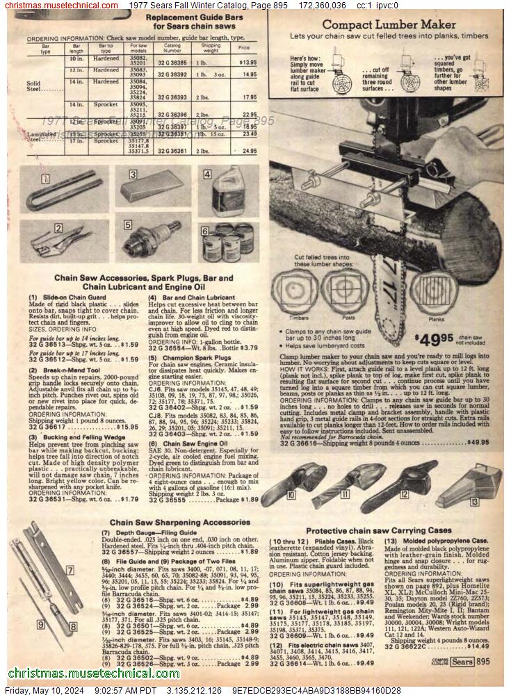 1977 Sears Fall Winter Catalog, Page 895