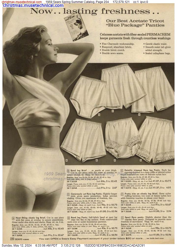 1959 Sears Spring Summer Catalog, Page 204