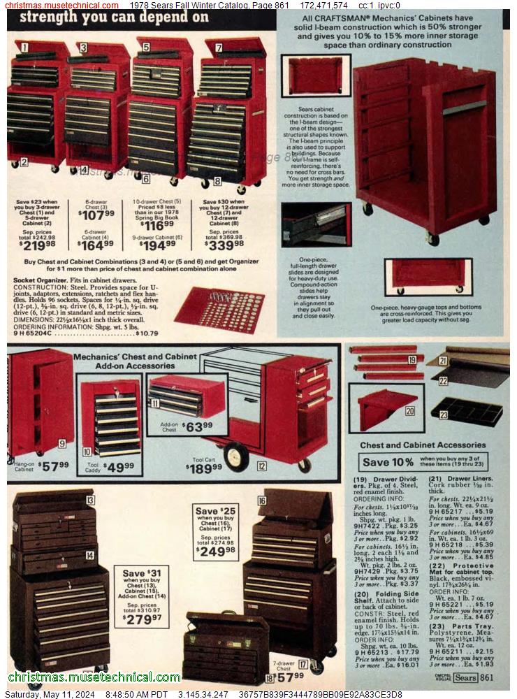 1978 Sears Fall Winter Catalog, Page 861