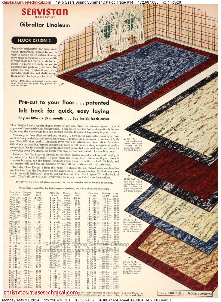 1945 Sears Spring Summer Catalog, Page 614