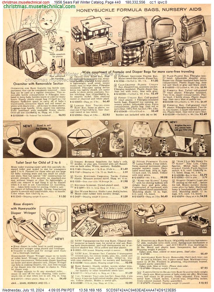 1956 Sears Fall Winter Catalog, Page 440