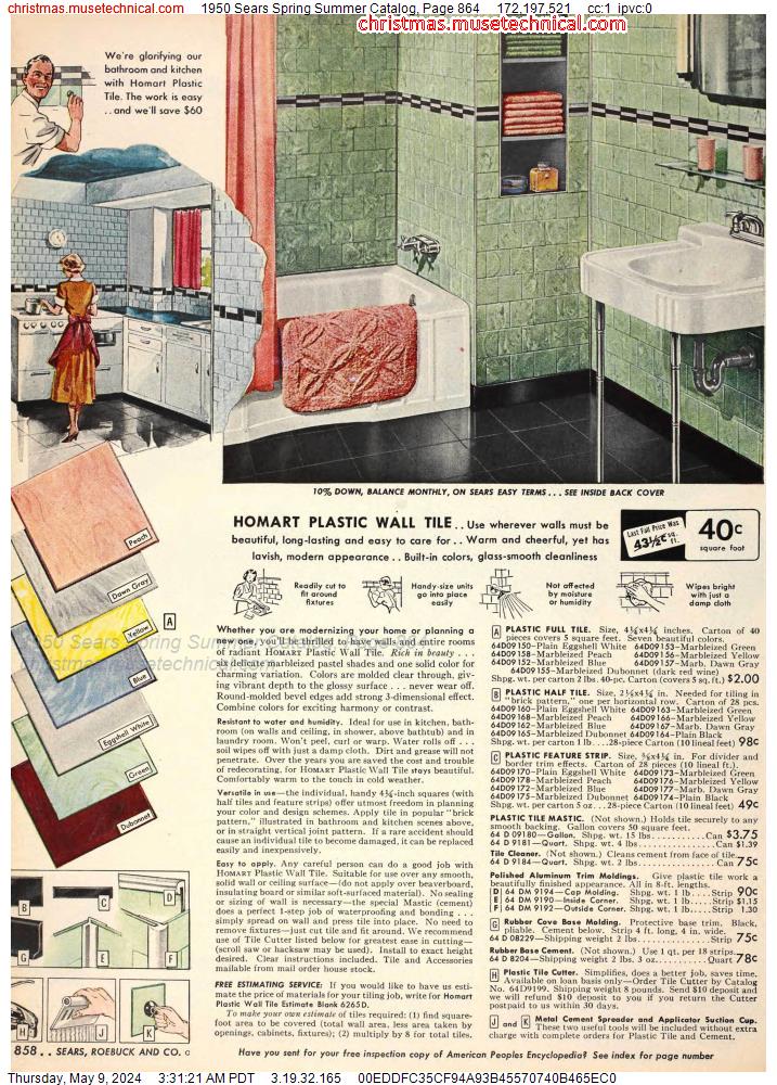 1950 Sears Spring Summer Catalog, Page 864