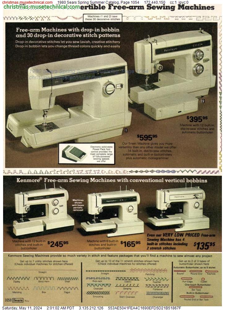 1980 Sears Spring Summer Catalog, Page 1054