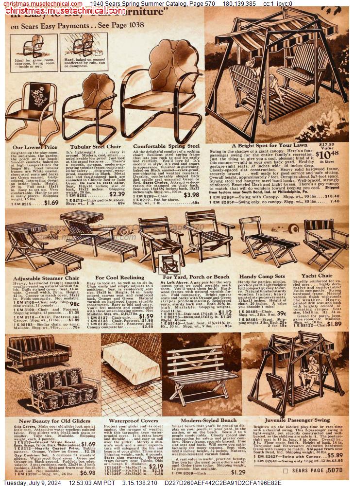 1940 Sears Spring Summer Catalog, Page 570