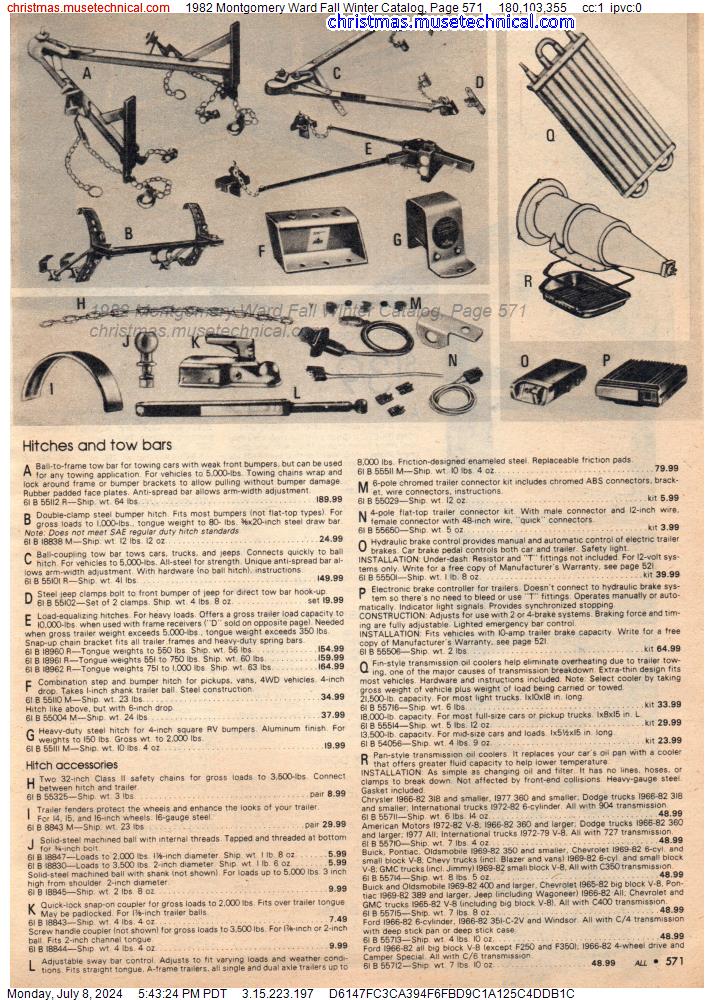 1982 Montgomery Ward Fall Winter Catalog, Page 571