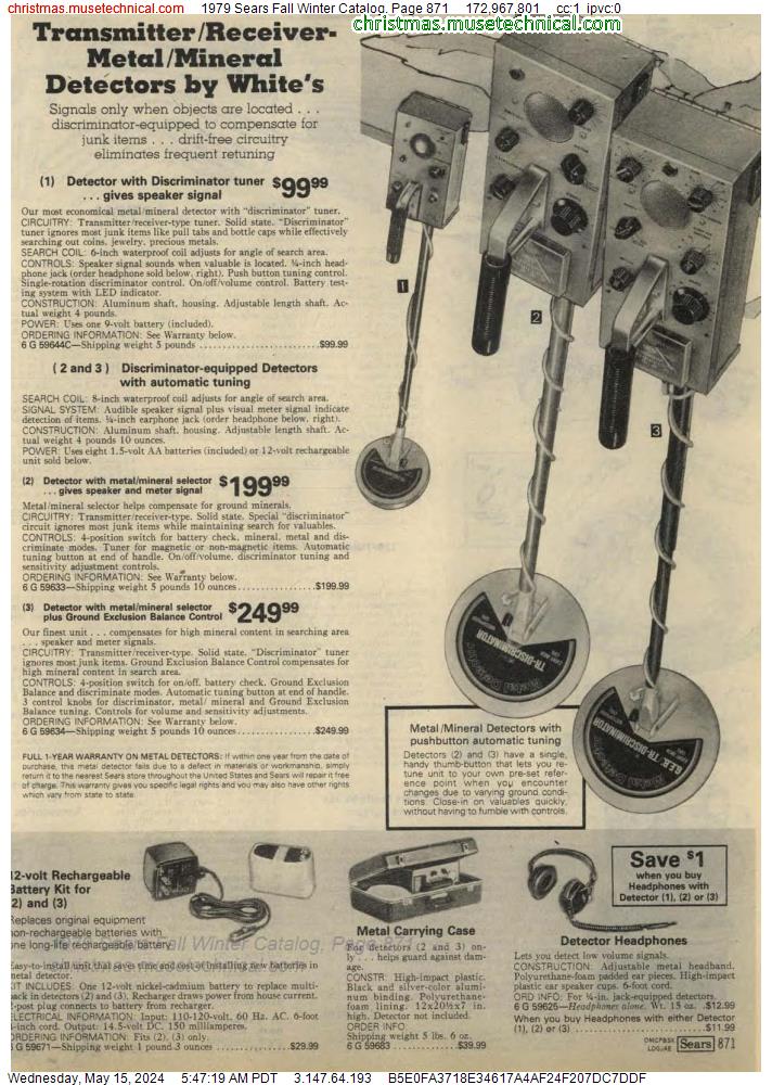1979 Sears Fall Winter Catalog, Page 871
