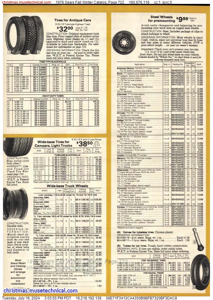 1976 Sears Fall Winter Catalog, Page 722
