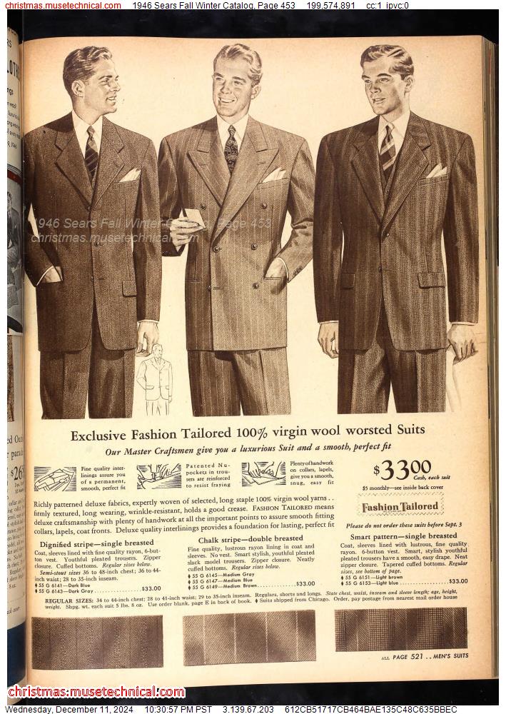 1946 Sears Fall Winter Catalog, Page 453