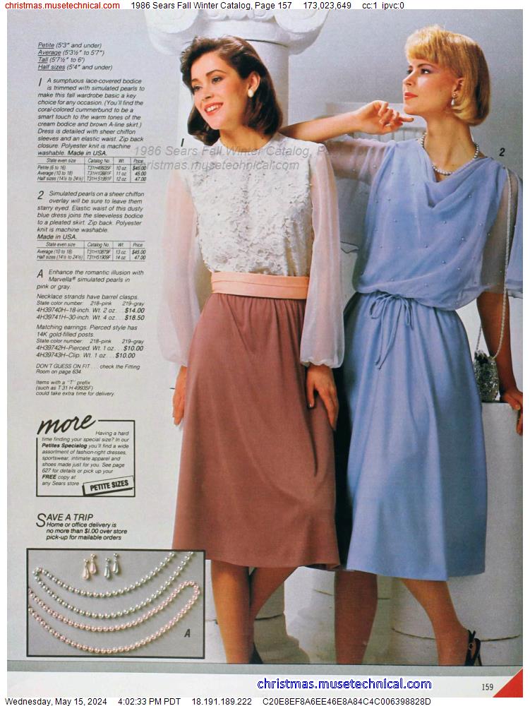 1986 Sears Fall Winter Catalog, Page 157