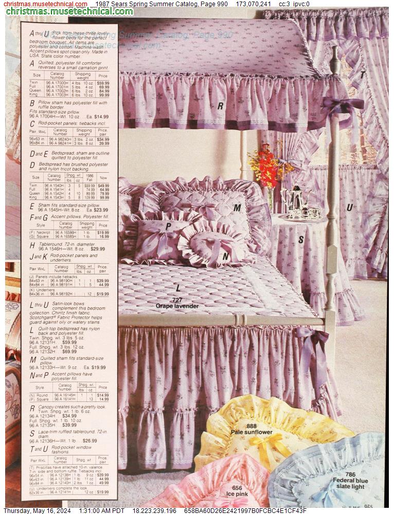 1987 Sears Spring Summer Catalog, Page 990