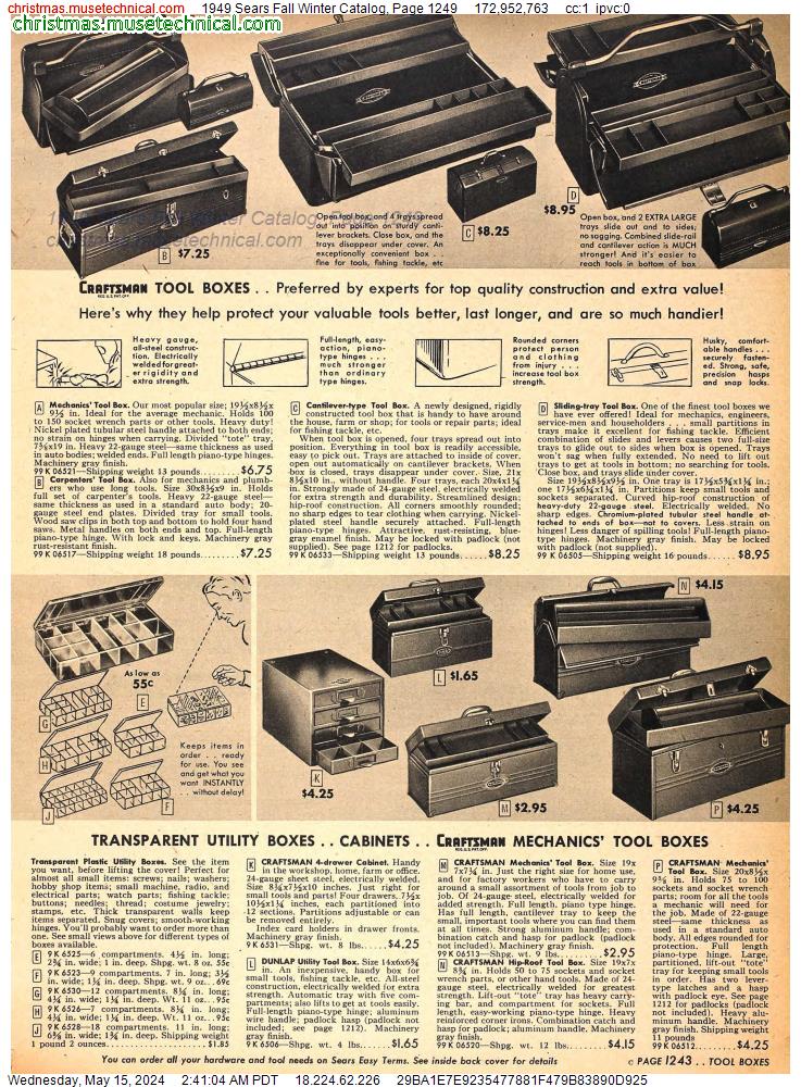 1949 Sears Fall Winter Catalog, Page 1249