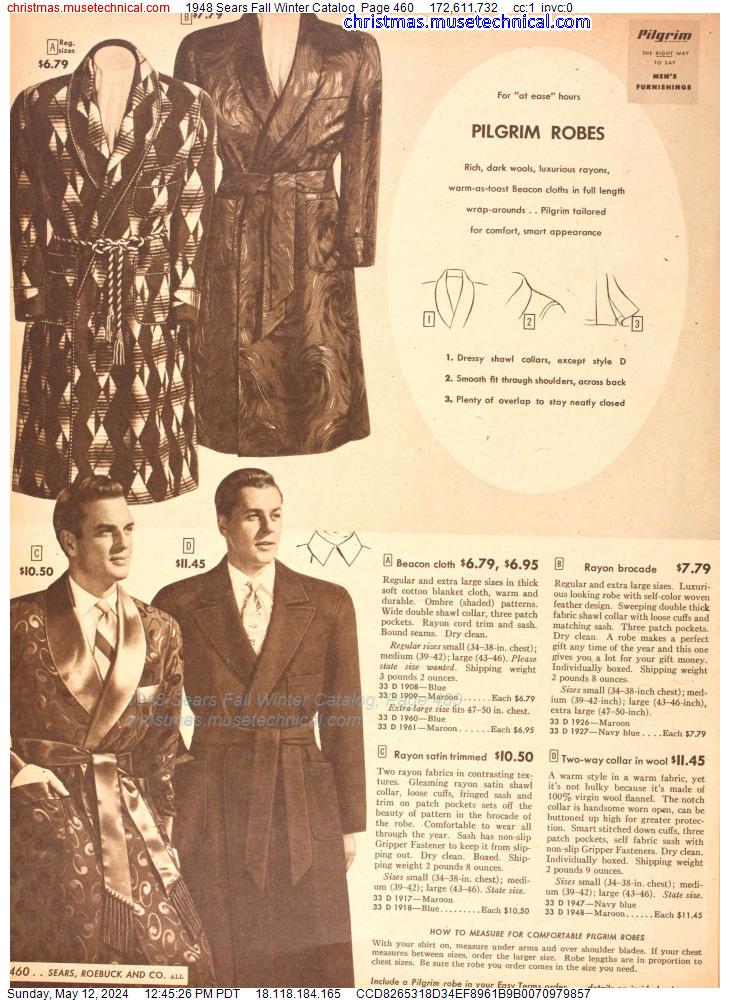 1948 Sears Fall Winter Catalog, Page 460