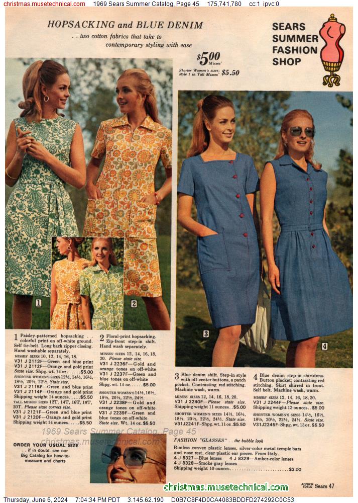 1969 Sears Summer Catalog, Page 45