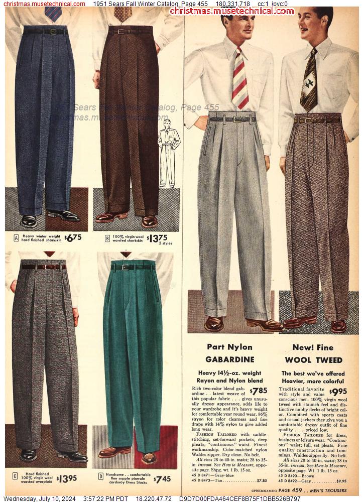 1951 Sears Fall Winter Catalog, Page 455