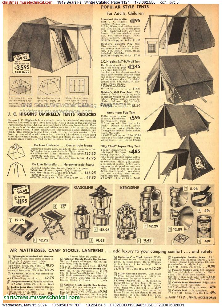 1949 Sears Fall Winter Catalog, Page 1124