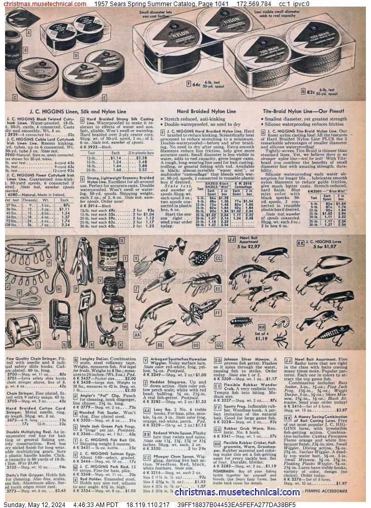 1957 Sears Spring Summer Catalog, Page 1041