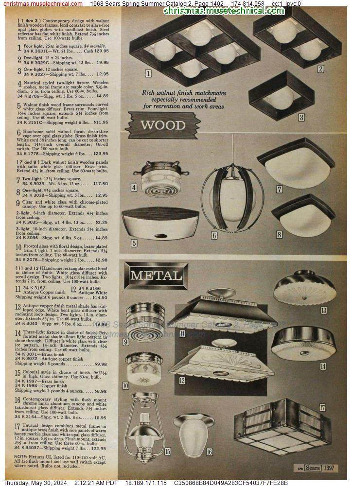 1968 Sears Spring Summer Catalog 2, Page 1402