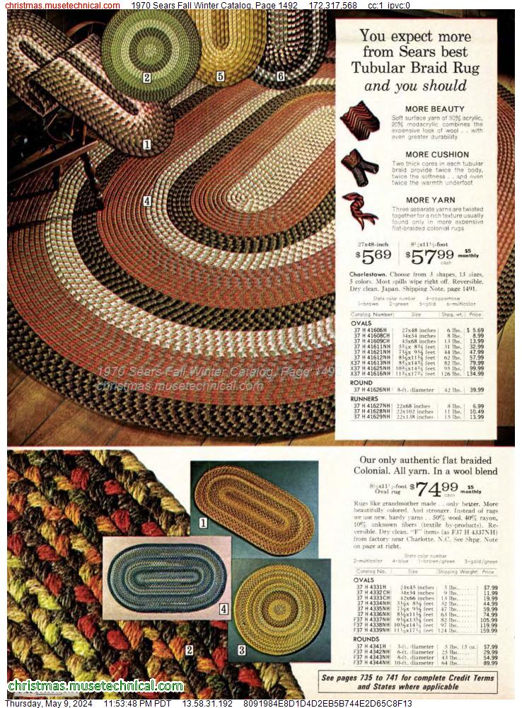 1970 Sears Fall Winter Catalog, Page 1492