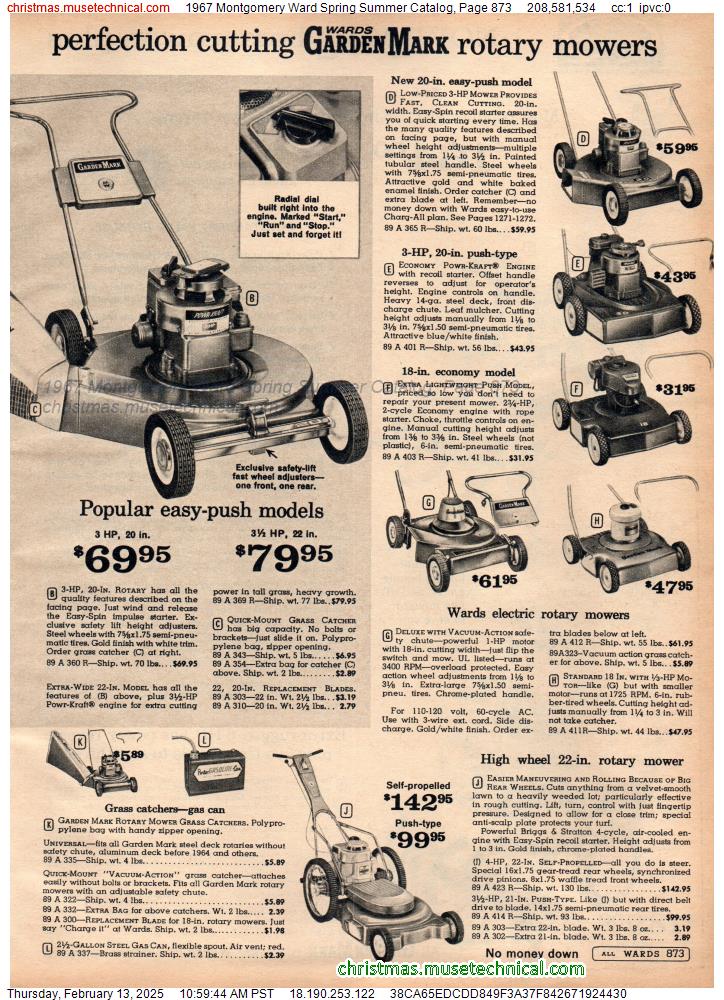 1967 Montgomery Ward Spring Summer Catalog, Page 873