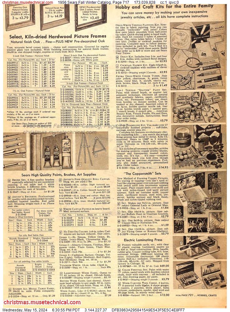 1956 Sears Fall Winter Catalog, Page 717