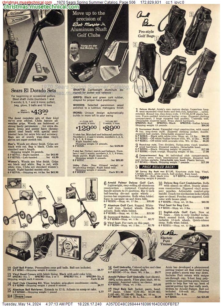 1970 Sears Spring Summer Catalog, Page 506