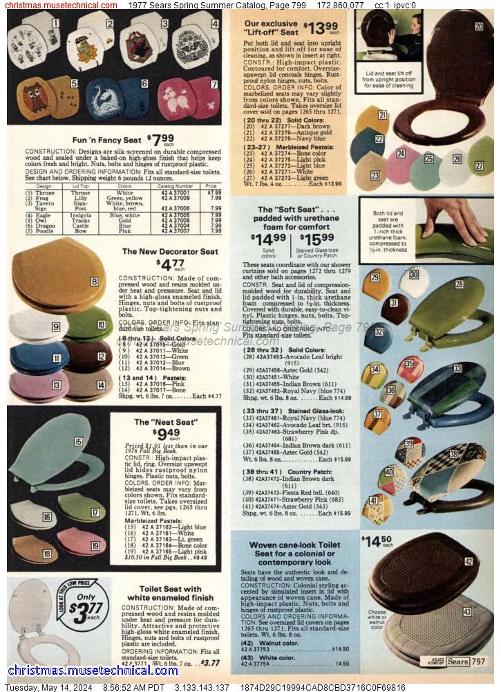 1977 Sears Spring Summer Catalog, Page 799
