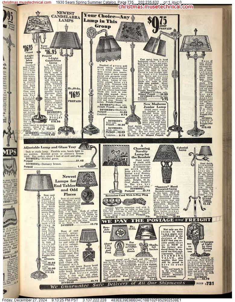 1930 Sears Spring Summer Catalog, Page 735