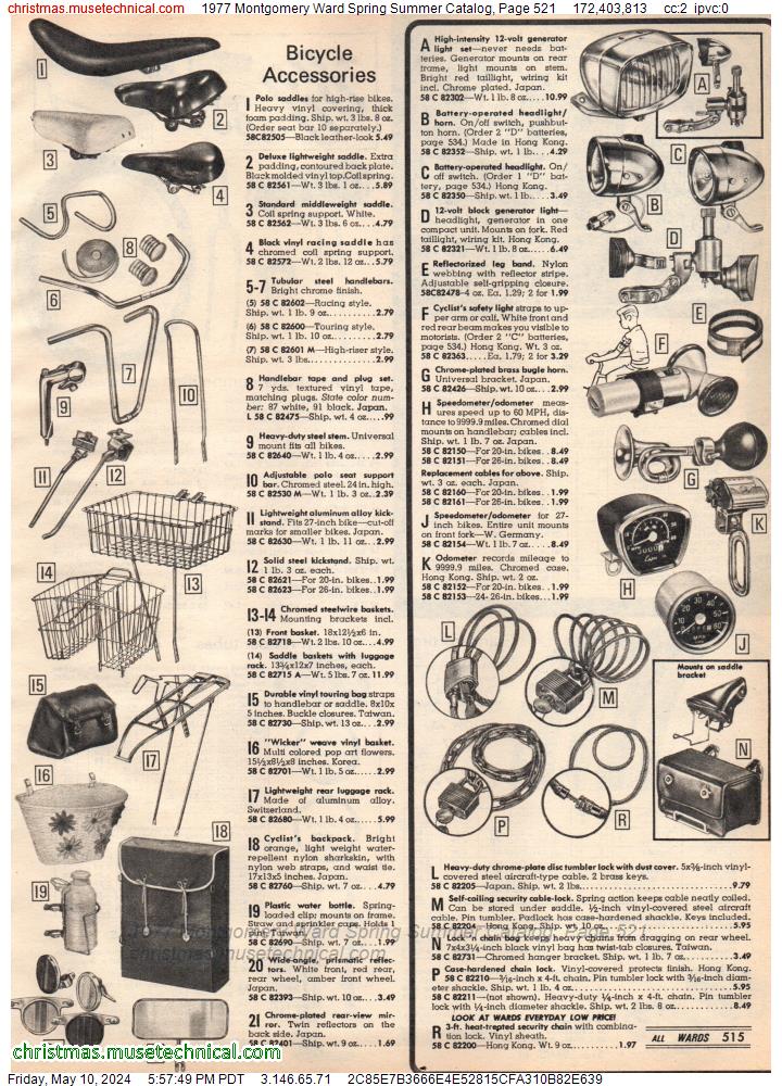 1977 Montgomery Ward Spring Summer Catalog, Page 521