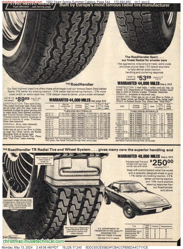 1982 Sears Spring Summer Catalog, Page 544