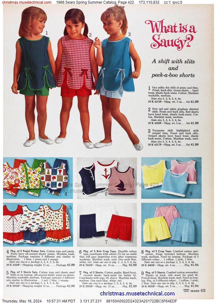 1966 Sears Spring Summer Catalog, Page 422