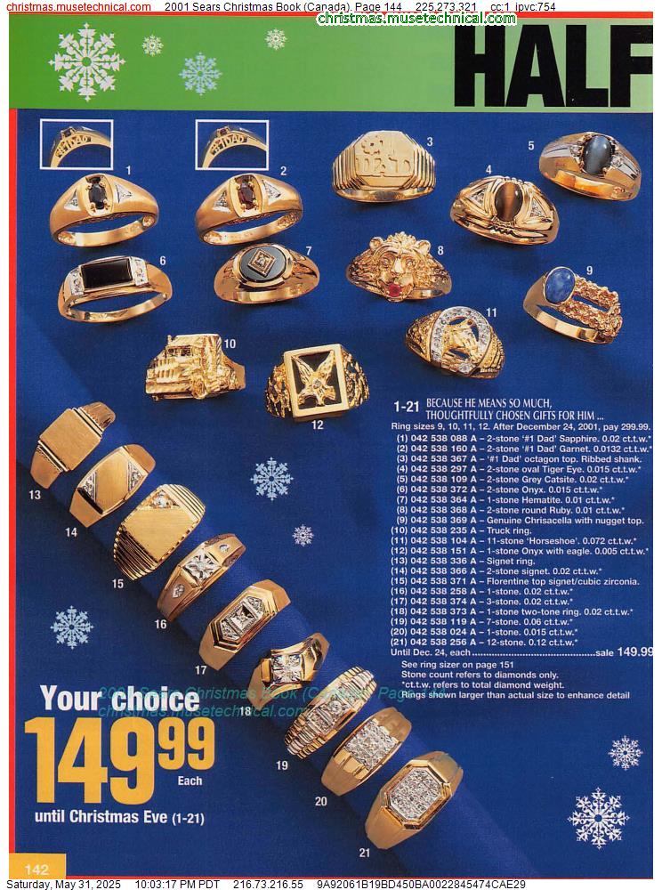 2001 Sears Christmas Book (Canada), Page 144