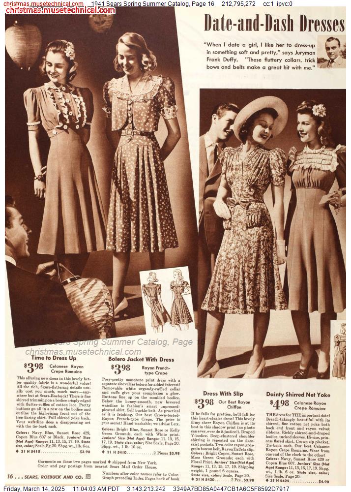 1941 Sears Spring Summer Catalog, Page 16