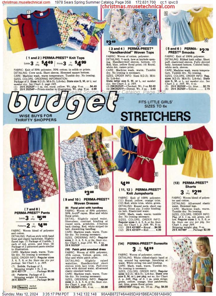 1978 Sears Spring Summer Catalog, Page 358