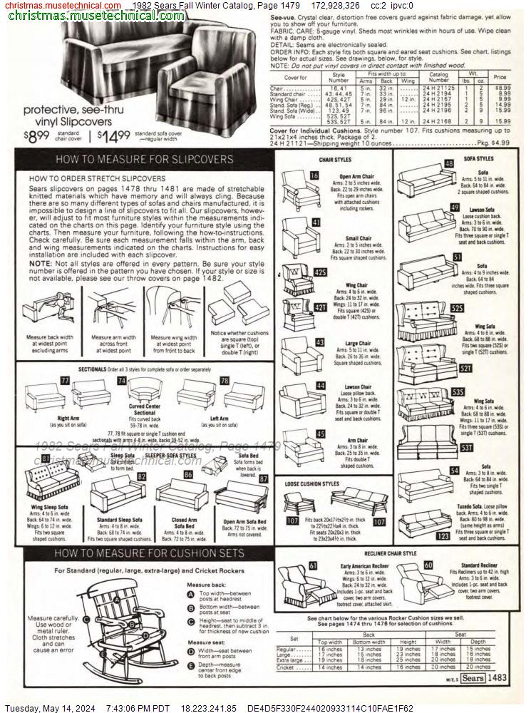 1982 Sears Fall Winter Catalog, Page 1479