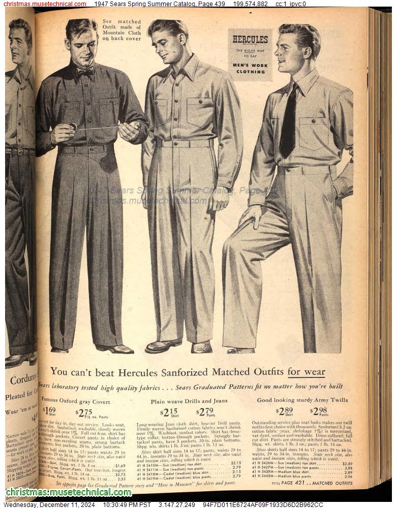 1947 Sears Spring Summer Catalog, Page 439