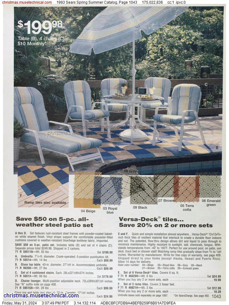 1993 Sears Spring Summer Catalog, Page 1043