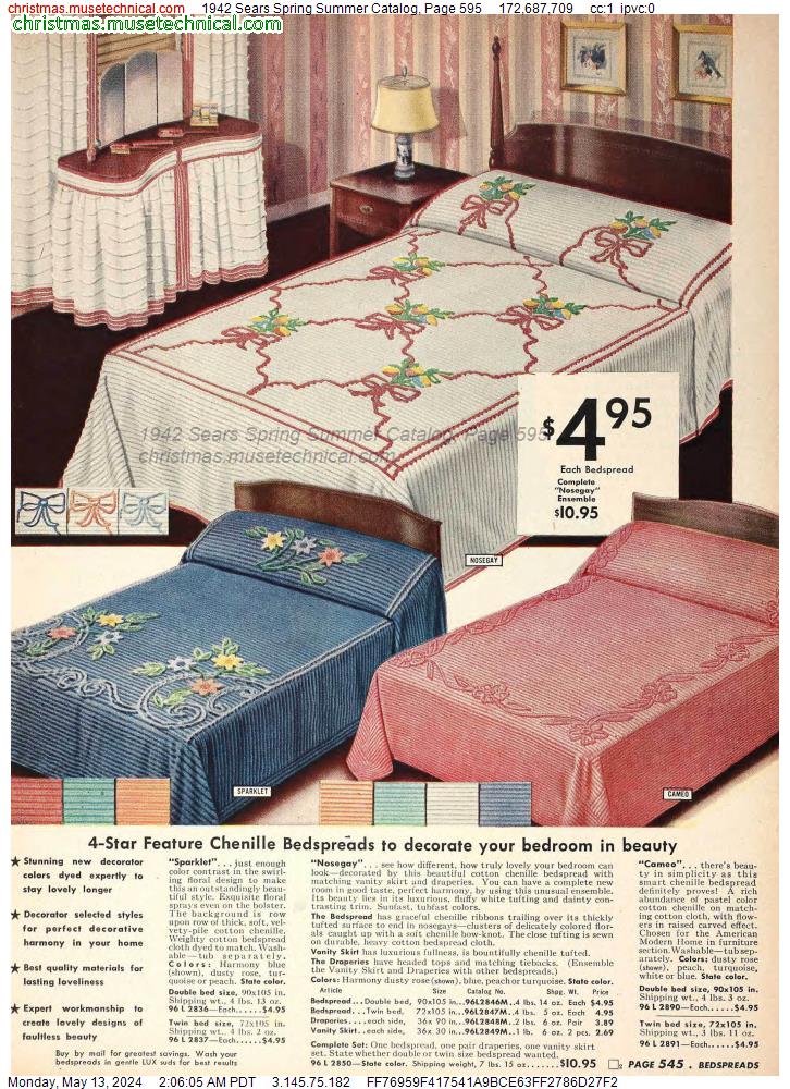 1942 Sears Spring Summer Catalog, Page 595