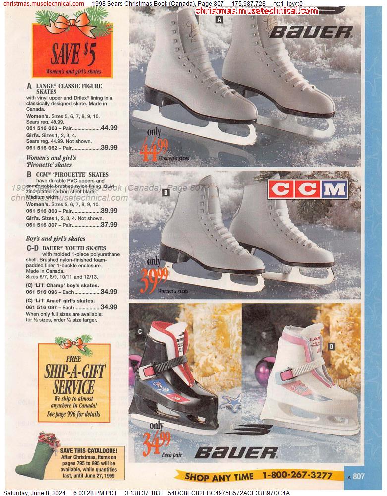 1998 Sears Christmas Book (Canada), Page 807