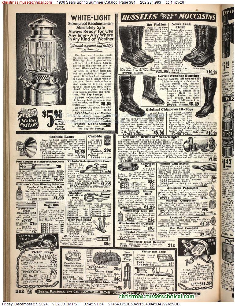 1930 Sears Spring Summer Catalog, Page 384