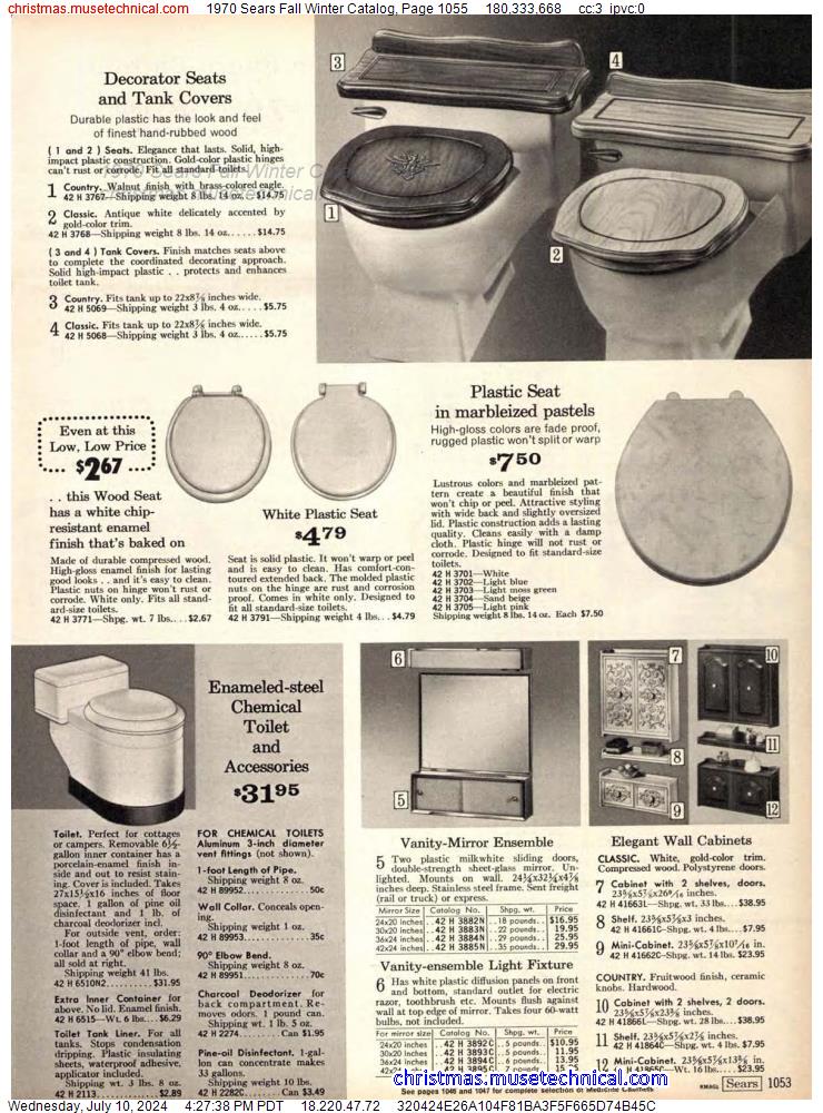 1970 Sears Fall Winter Catalog, Page 1055