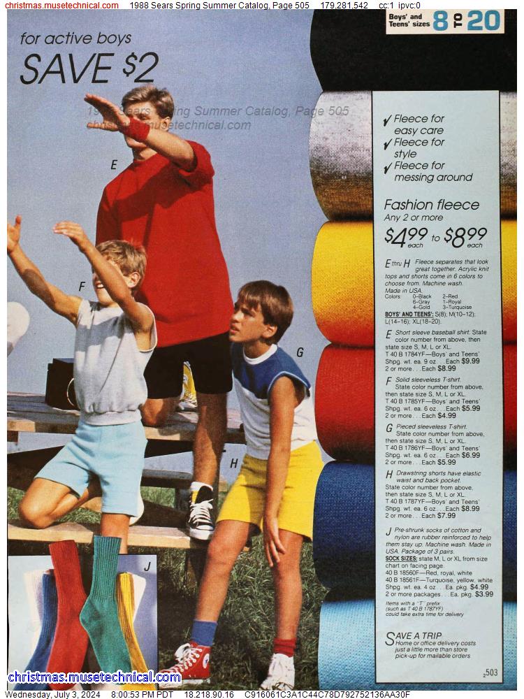 1988 Sears Spring Summer Catalog, Page 505