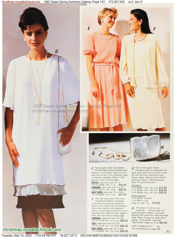 1987 Sears Spring Summer Catalog, Page 143