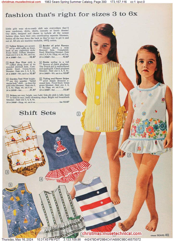 1963 Sears Spring Summer Catalog, Page 380