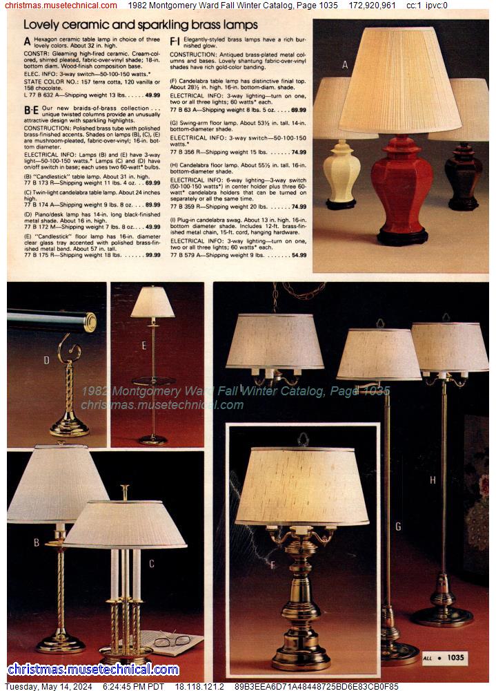 1982 Montgomery Ward Fall Winter Catalog, Page 1035