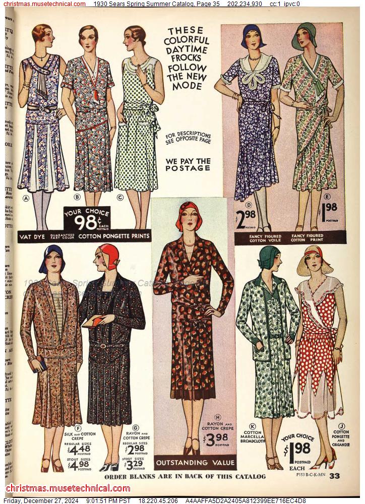 1930 Sears Spring Summer Catalog, Page 35