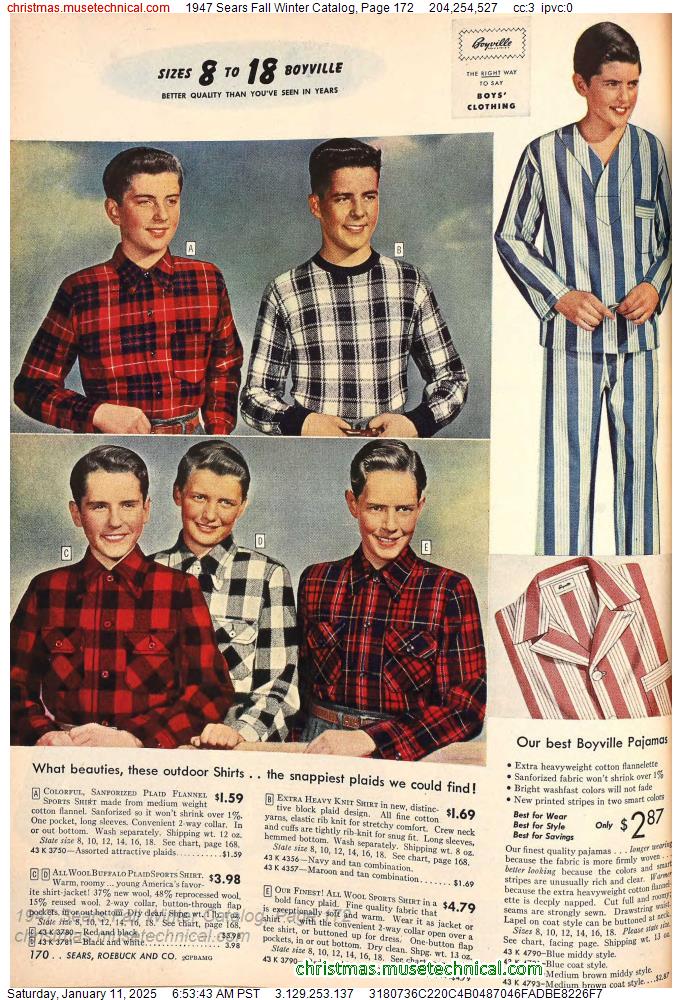 1947 Sears Fall Winter Catalog, Page 172