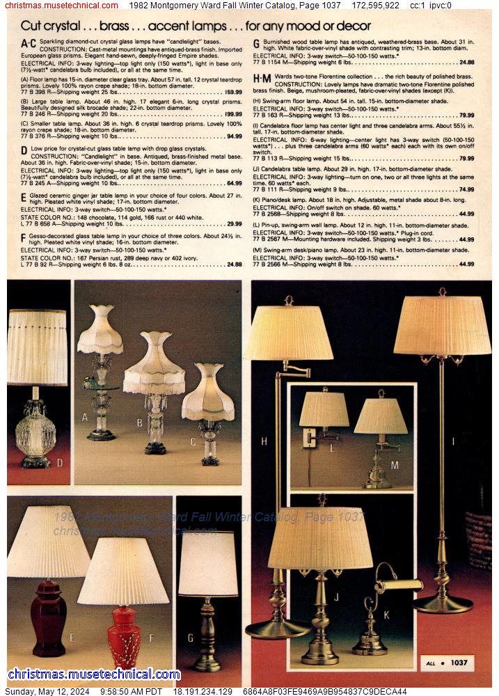 1982 Montgomery Ward Fall Winter Catalog, Page 1037