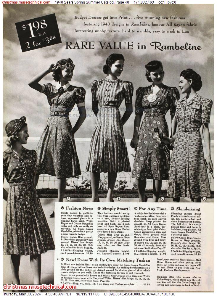 1940 Sears Spring Summer Catalog, Page 40