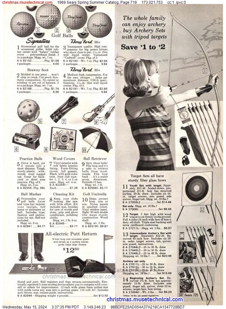 1969 Sears Spring Summer Catalog, Page 719